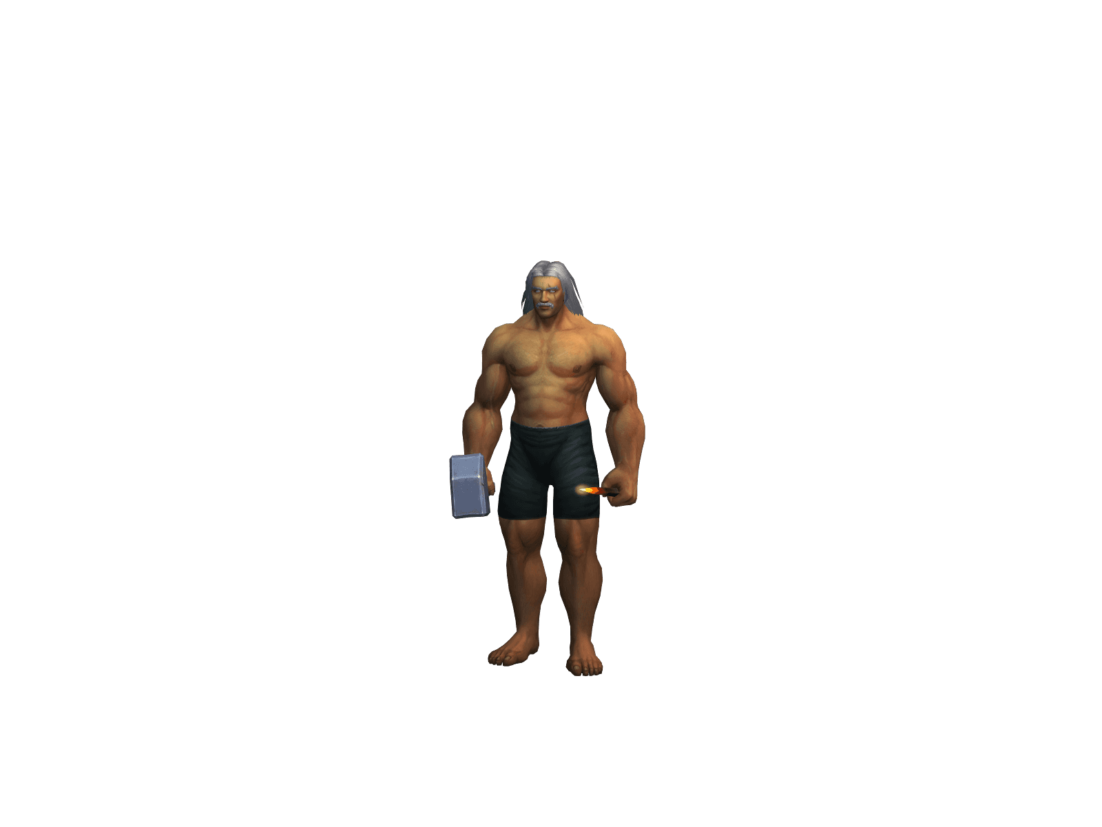 Full character render of Borup